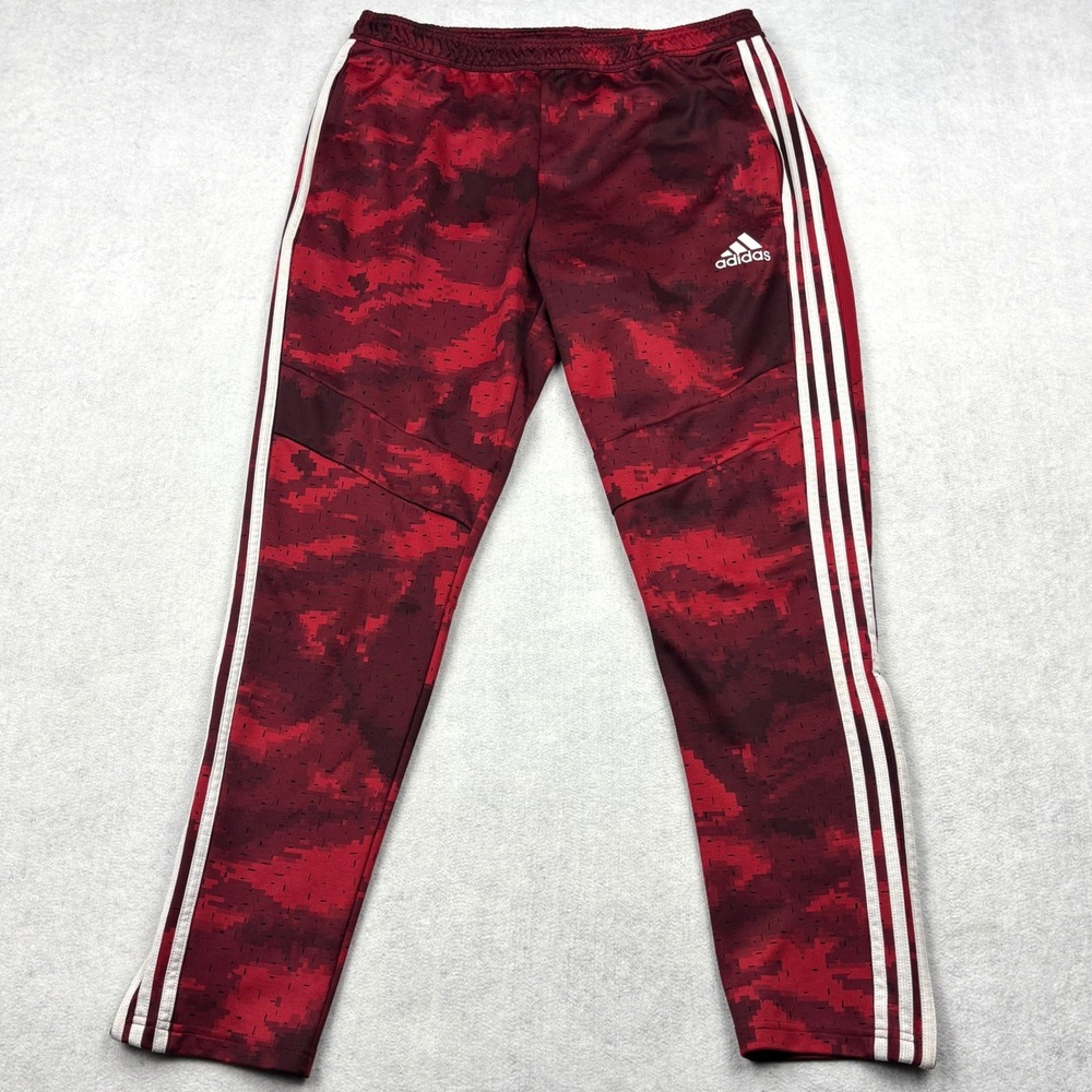 adidas Pants Mens Large Red Tiro 19 Camo Climacool Tapered Soccer Track Joggers